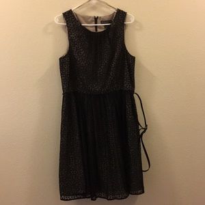 Black Polka-dot Dress w/ Belt